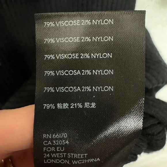 ANTHROPOLOGIE Minimalist Shea Knit Sweater Midi Black Viscose Dress Size XS - Picture 8 of 8